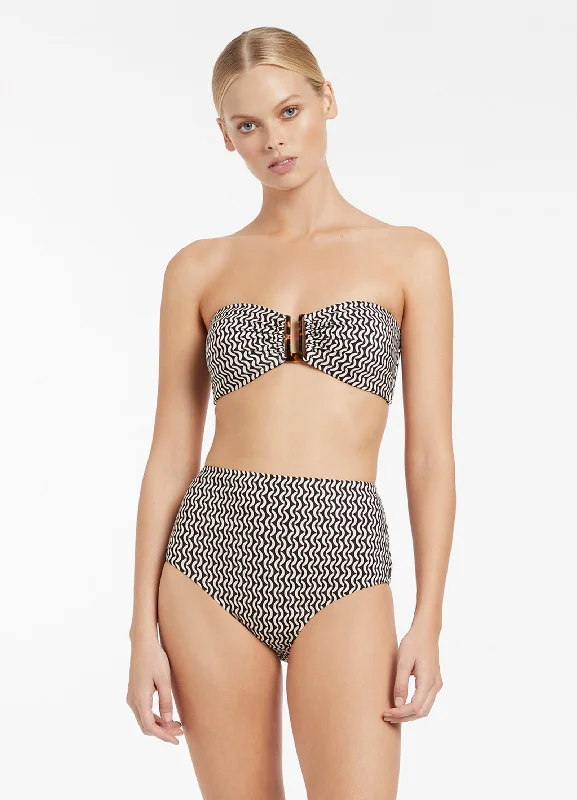 Sustainable bikini made from recycled materials for eco - conscious beachgoersIpanema High Waist Pant - Chocolate Sustainable bikini made from recycled materials for eco - conscious beachgoersIpanema High Waist Pant - Chocolate