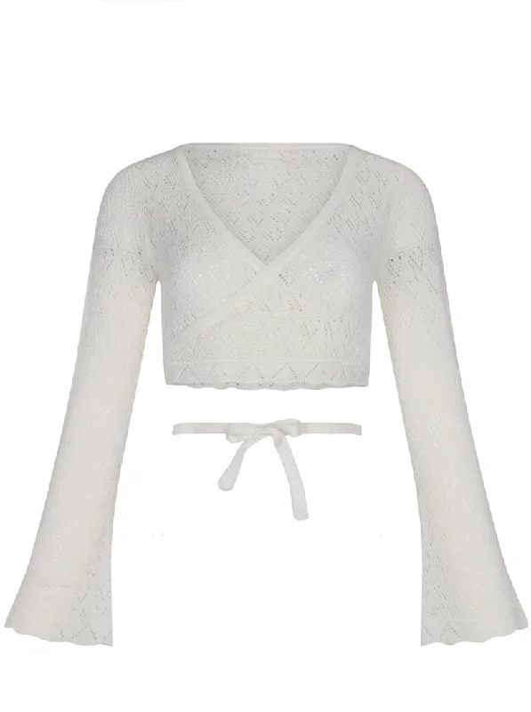 Split - hem cover ups for a more dynamic and stylish appearanceKaia Ivory Knitted Top Split - hem cover ups for a more dynamic and stylish appearanceKaia Ivory Knitted Top