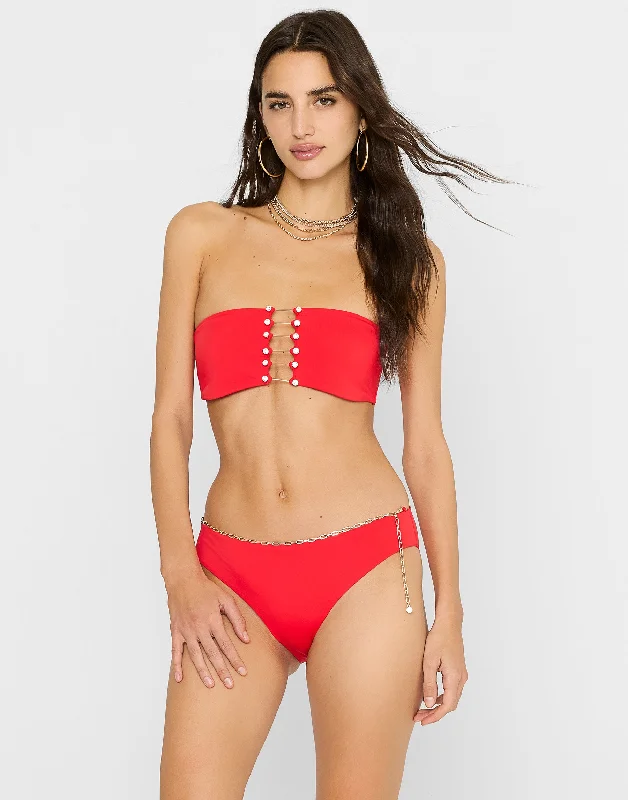 Plus Size Women's Ruched Swim Tops in Green for a Comfortable and Stylish Beach OutfitNoelani Bandeau Top - Red Plus Size Women's Ruched Swim Tops in Green for a Comfortable and Stylish Beach OutfitNoelani Bandeau Top - Red
