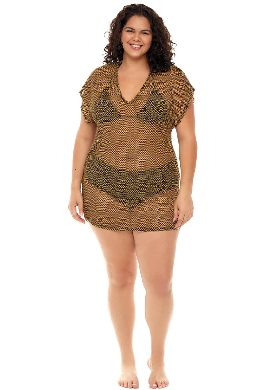 Round - neck cover ups for a classic and simple lookSLEEVELESS TUNIC - BONDI - PLUS SIZE Round - neck cover ups for a classic and simple lookSLEEVELESS TUNIC - BONDI - PLUS SIZE