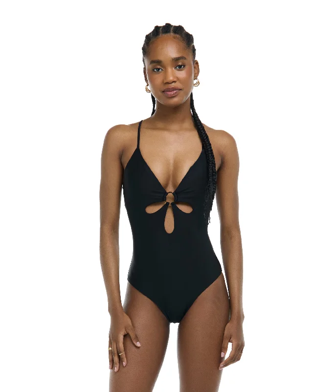 Smoothies Maddie One-Piece Tank Swimsuit - Black