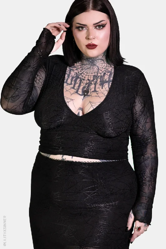 Anti - UV ray cover ups for outdoor summer activitiesSpinnerette V-Neck Top