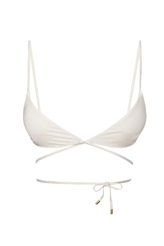 Women's Metallic - Trimmed Swim Tops in Gold for a Glamorous Beach PartySt. Martin Top - Ivory Women's Metallic - Trimmed Swim Tops in Gold for a Glamorous Beach PartySt. Martin Top - Ivory