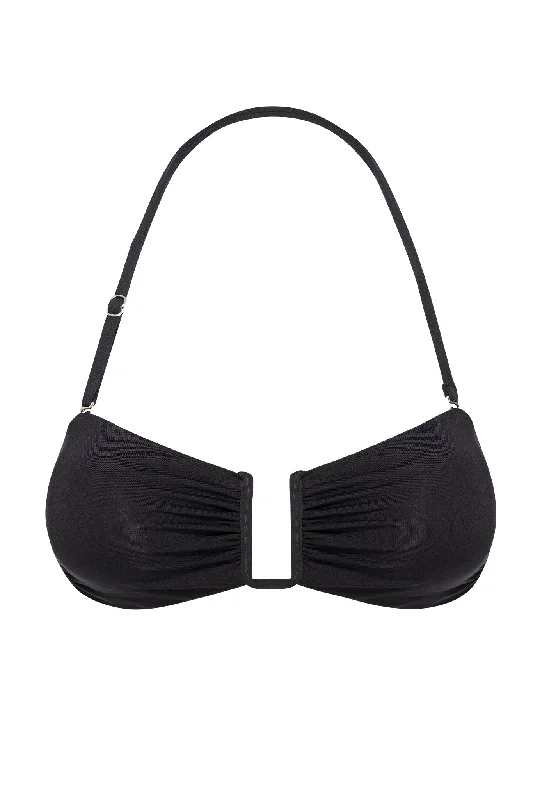 Women's Wireless Sports Swim Tops in Gray for Comfort during Water WorkoutsSt. Martinique Bandeau - Black Women's Wireless Sports Swim Tops in Gray for Comfort during Water WorkoutsSt. Martinique Bandeau - Black