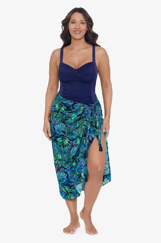 Ankle - length cover ups for a more covered - up and stylish beach lookMosaic Jungle Pareo Swim Cover Up Ankle - length cover ups for a more covered - up and stylish beach lookMosaic Jungle Pareo Swim Cover Up