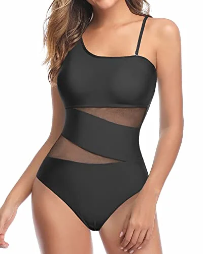 Women's Velvet One - Pieces in Emerald Green for a Luxurious and Sophisticated OccasionSexy Cutout Mesh Inserts One Piece Swimsuit For Curvy Women-Black Women's Velvet One - Pieces in Emerald Green for a Luxurious and Sophisticated OccasionSexy Cutout Mesh Inserts One Piece Swimsuit For Curvy Women-Black